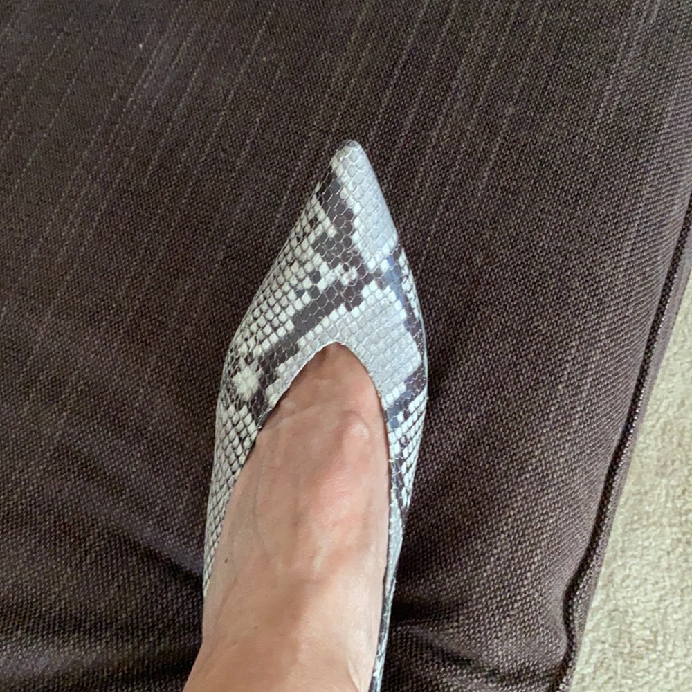 Size 8 1/2 snakeskin pumps by MGemi